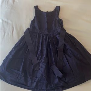 EUC Navy Dress With Flower Detail